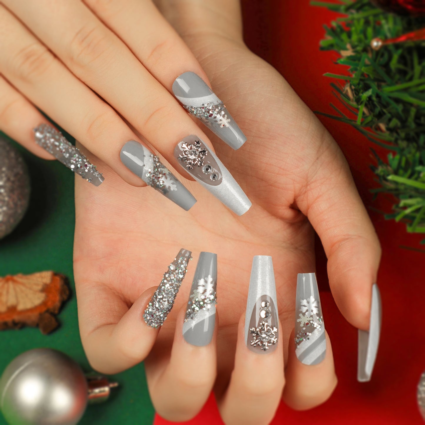Christmas Wear Nail Tip Finished Product Removable